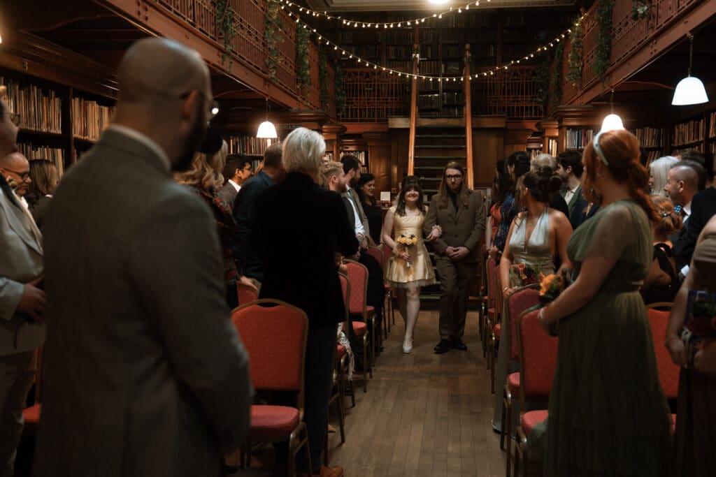 Wedding ceremony at The Leeds Library Wedding Venue
