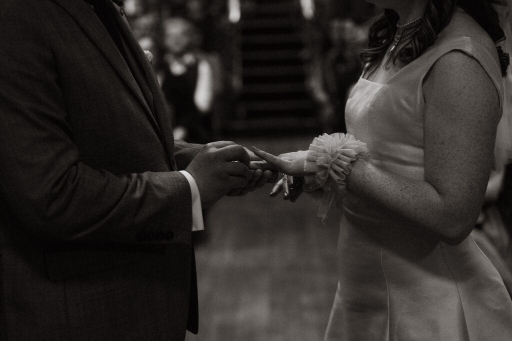Wedding ceremony at The Leeds Library Wedding Venue