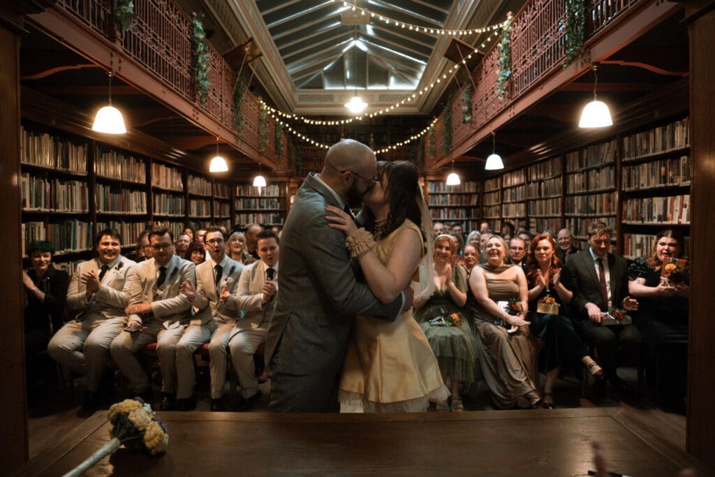 Wedding ceremony at The Leeds Library Wedding Venue