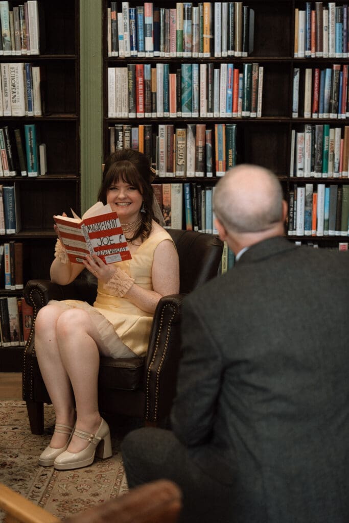 Couples wedding portraits at The Leeds Library Wedding Venue